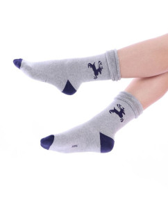 Hrejivé ponožky Magic time šedé so sobom