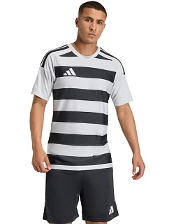 Pánske tričko adidas Hooped 26 Jersey grey-black KF3396 pánske