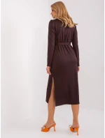 LK SK 509447 šaty.75P tmavo hnedá