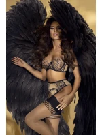 Dámska podprsenka V-10801 Čierna s béžovou - Axami