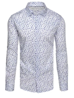 Pánska ležérna biela košeľa FashionStreet DX2641