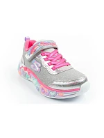 Skechers S Lights LED detská športová obuv pre dievčatá na suchý zips Grey Skechers S Lights LED detská športová obuv pre dievčatá na suchý zips Grey