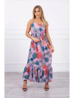 Šaty s motívom listov fialovej