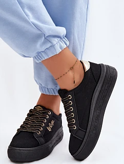 Lee Cooper Dámske tenisky na platforme LCW-26-44-4476 Black