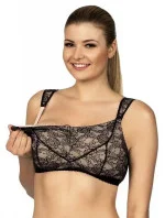 Dámska podprsenka mama 3089 Čierna s béžovou - LupoLine Dámska podprsenka mama 3089 Čierna s béžovou - LupoLine