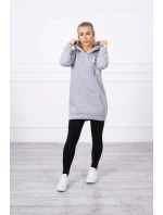 Mikina s kapucňou a nášivkami sivá Mikina s kapucňou a nášivkami sivá