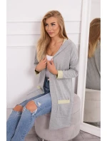 Dvojfarebná bunda s kapucňou žltá+sivá