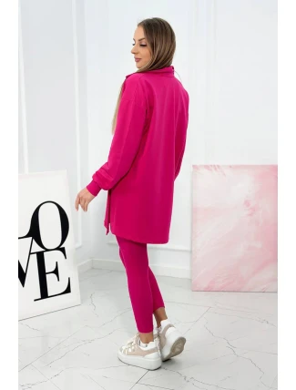 3dielny set blúzka, top a legíny fuchsiová 3dielny set blúzka, top a legíny fuchsiová