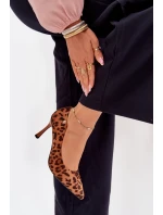 Szpilki Damskie W Panterkę Vinceza 62264 Brązowe