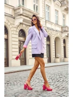 Módne sandále na vysokom podpätku s remienkami Fuchsie Shemira