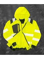 Result R 503X Bezpečnostná mikina s kapucňou 30.503X fluorescenčná žltá/čierna