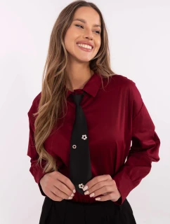 Košeľa DHJ KS 9213.86 bordová