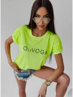 Dámske tričko 277745 neónovo limetkové - Ola Voga