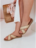 Dámske slamené žabky SOLINIA beige FashionStreet ZY0923
