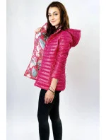 Ružová obojstranná dámska bunda (7174)