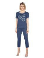Dámske pyžamo 667 tmavomodré plus - REGINA