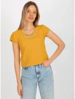 Dámska blúzka LK BZ 505783.50P tmavo žltá - FPrice