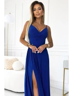 299-17 CHIARA elegantné maxi dlhé šaty bez ramienok - CHABRERA WITH BROKER 299-17 CHIARA elegantné maxi dlhé šaty bez ramienok - CHABRERA WITH BROKER