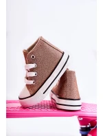 Dziecięce Trampki Wysokie Różowe Złoto Catrina