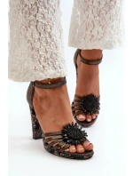 Sandále na podpätku model 198879 Vykročte štýlovo Sandále na podpätku model 198879 Vykročte štýlovo