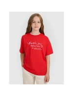 Dievčenské tričko s potlačou 4F 4FJRAW25TTSHF3188-62S