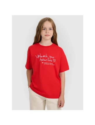 Dievčenské tričko s potlačou 4F 4FJRAW25TTSHF3188-62S