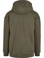 Build your Brand BB 006 Oversize mikina s kapucňou z hrubej bavlny 56.B006 olivová
