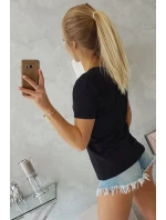 Blúzka s potlačou Perfektná čierna Blúzka s potlačou Perfektná čierna