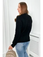 Sveter nasadený cez hlavu čierny Sveter nasadený cez hlavu čierny