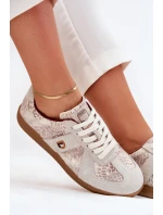 Sneakersy Damskie Daniel Lopez Just Dare SS2D4032 Zwierzęcy Wzór Beżowe