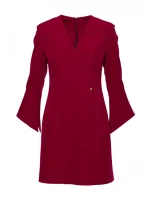 M876 Šaty so širokými manžetami - bordové