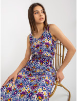 Fialové letné šaty so vzormi FRESH MADE