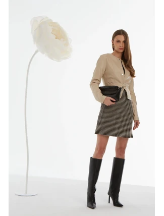 Elegantná kožená bunda JAC0400 beige - Monnari Elegantná kožená bunda JAC0400 beige - Monnari
