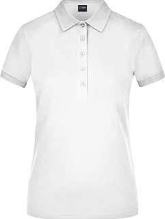 Daiber JN 709 Dámske elastické polo tričko z piké 02.0709 biele