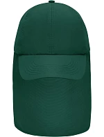 Daiber MB 6243 6-panelová čiapka s ochranou krku 03.6243 tmavozelená