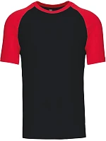 Kariban K 330 Baseballové tričko 20.K330 čierne/červené