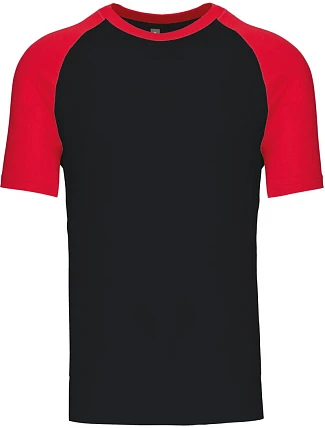 Kariban K 330 Baseballové tričko 20.K330 čierne/červené