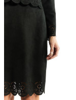 Monnari Sukňa Dámska sukňa z imitácie semišu čierna