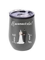 Personalizovaný termohrnček „BOWL“ so svadobným párom Personalizovaný termohrnček „BOWL“ so svadobným párom
