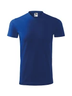 Ťažké tričko s výstrihom do V unisex kráľovská modrá