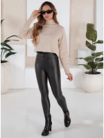 VALENTIS dámske voskované nohavice čierne FashionStreet UY1558