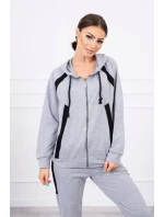 Šedá pruhovaná športová súprava