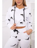 Sada s potlačou pištole biela