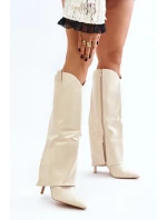 Topánky na podpätku so zvrškom Light Beige Bellinna Topánky na podpätku so zvrškom Light Beige Bellinna