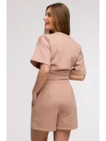 B295 Šortky s vreckami - mocca