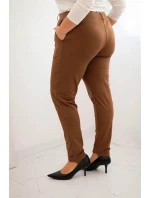 Dámske bavlnené nohavice nadmernej veľkosti s elastickým pásom Camel