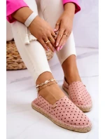 Damskie Espadryle W Groszki Big Star JJ274869 Różowe