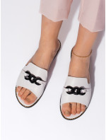 Klasické dámske biele ponožky na podpätku bez päty