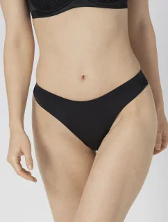 Dámske tangá Aura Spotlight High Leg string čierna - TRIUMPH