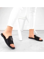 Pohodlné žabky so zirkónmi S.Barski W OLI258A black Pohodlné žabky so zirkónmi S.Barski W OLI258A black